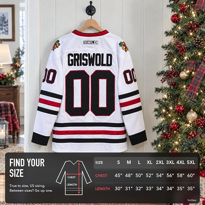 Griswold #00 Movie Hockey Jersey – Stitched Letters and Numbers Authentic Fabs Apparel S-5XL