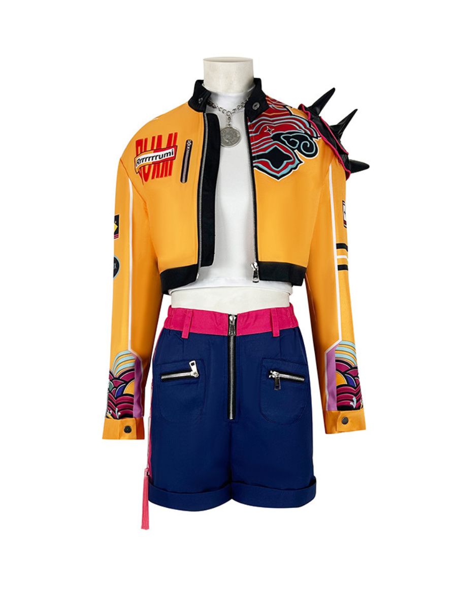 Cyber Girl Jacket and Shorts Set