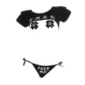 Sexy Japanese Anime Lingerie Bikini Set Crop Top Cheeky Cosplay Costume