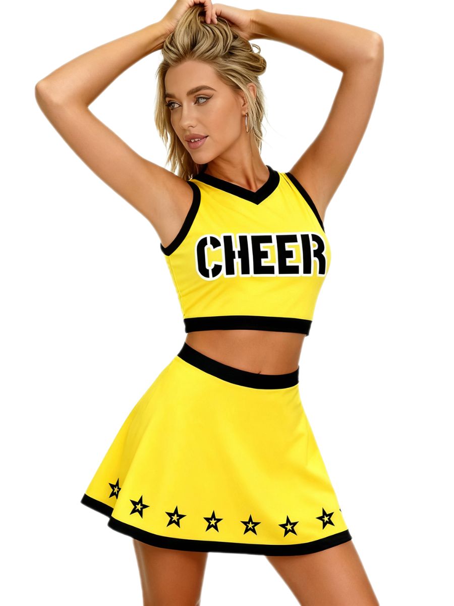 Vibrant Yellow CHEER Costume Set