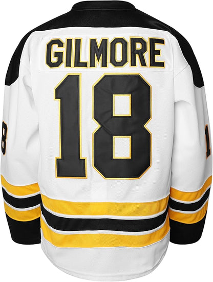 18 Happy Gilmore Hockey Jersey for Men,Boston Adam Sandler 1996 Movie Ice Hockey Jersey white  S-3XL