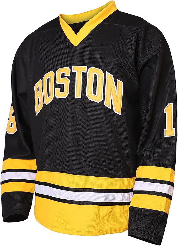 18 Happy Gilmore Hockey Jersey for Men,Boston Adam Sandler 1996 Movie Ice Hockey Jersey S-3XL