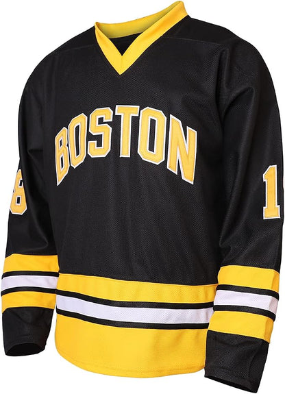 18 Happy Gilmore Hockey Jersey for Men,Boston Adam Sandler 1996 Movie Ice Hockey Jersey S-3XL