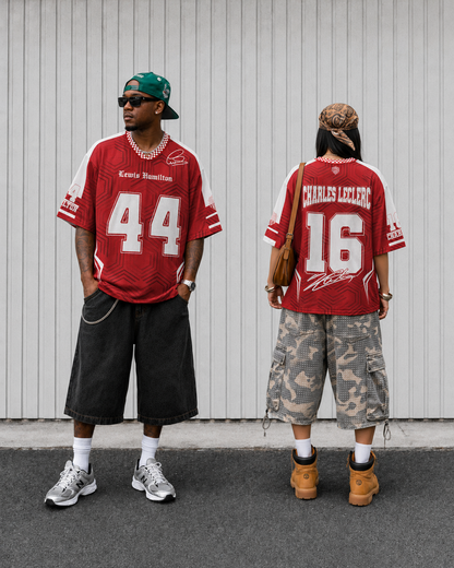 Hamilton #44 Racing Mesh Football Jersey