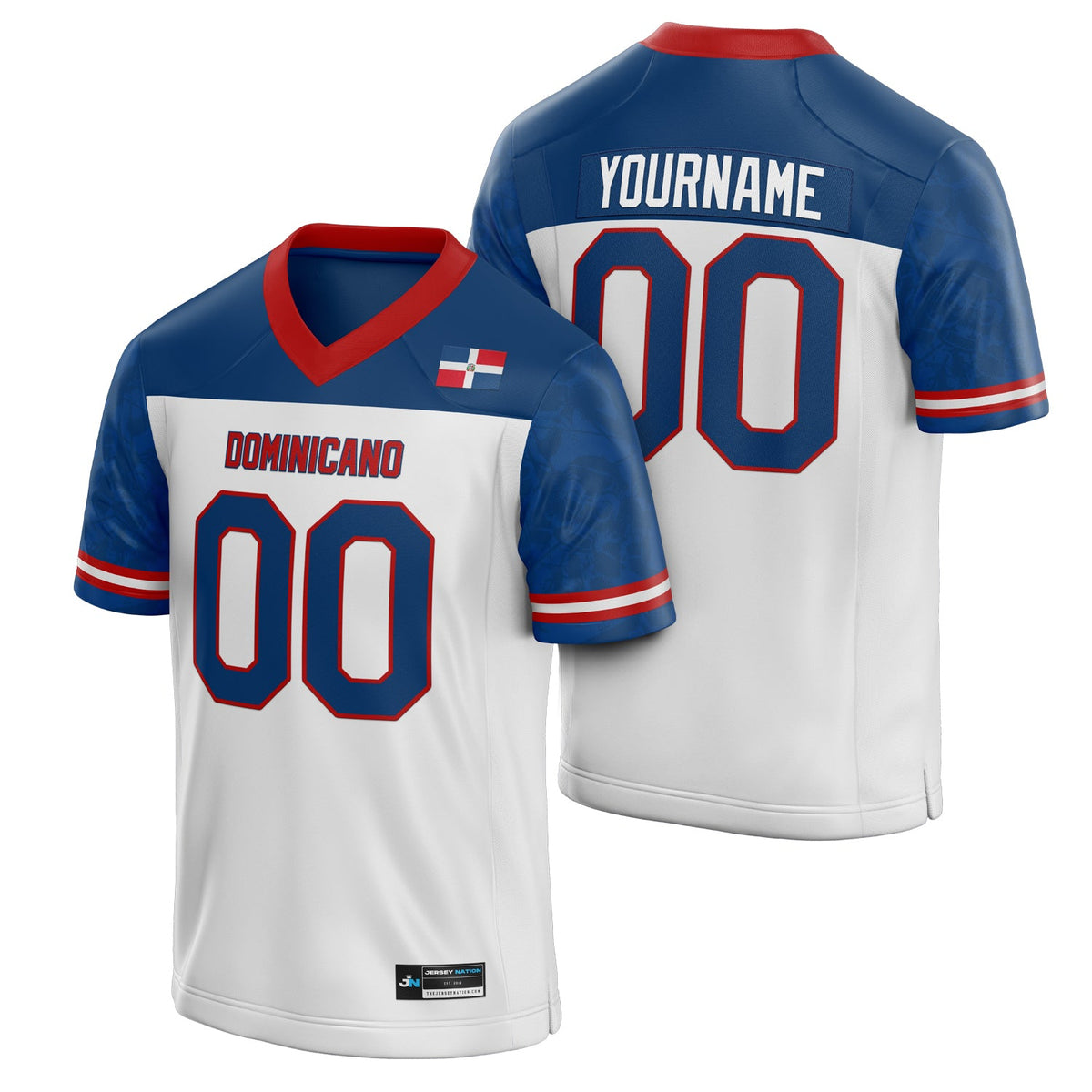 Dominican Republic Heritage Custom Football Jersey