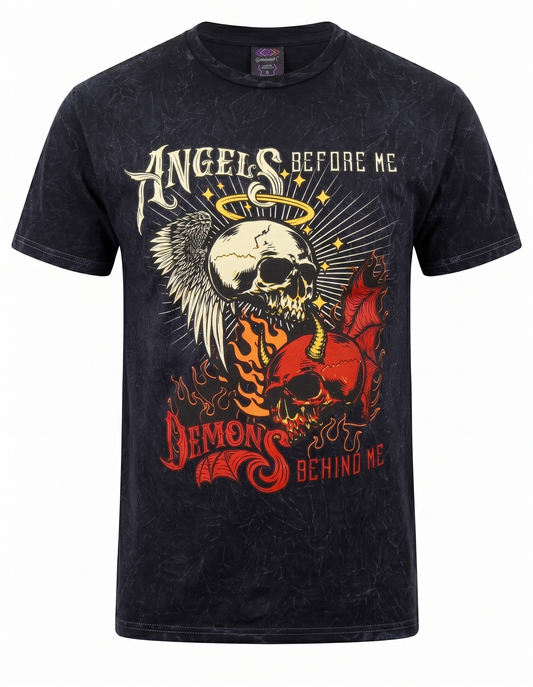 "Angels & Demons" Mineral Washed Premium Tee