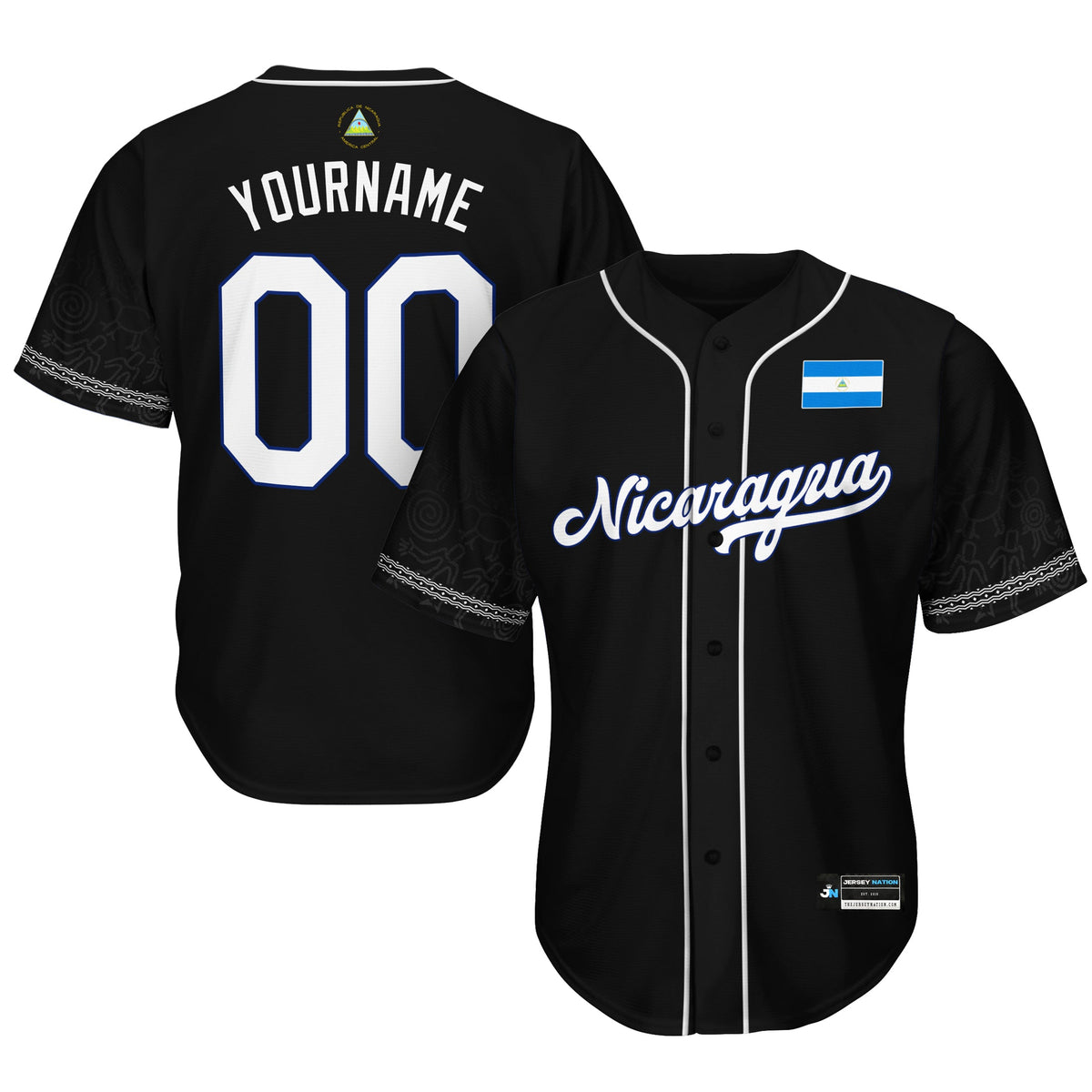 Nicaragua Heritage Custom Baseball Jersey