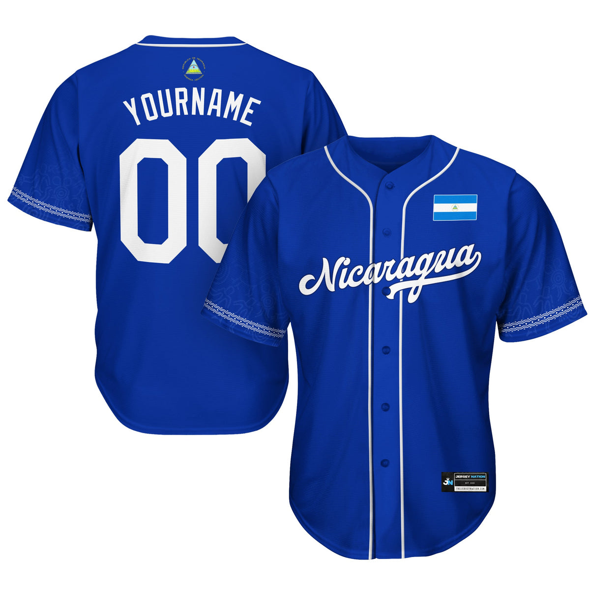 Nicaragua Heritage Custom Baseball Jersey
