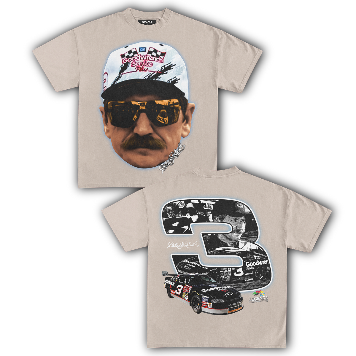 DALE EARNHARDT BIG 3 TEE (Double Sided)