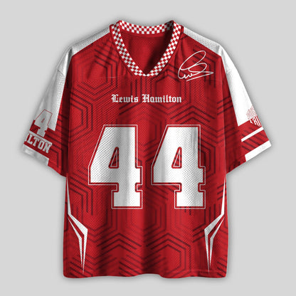 Hamilton #44 Racing Mesh Football Jersey
