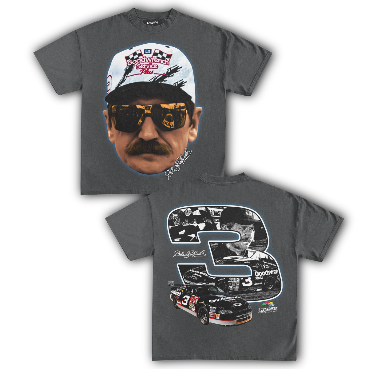 DALE EARNHARDT BIG 3 TEE (Double Sided)