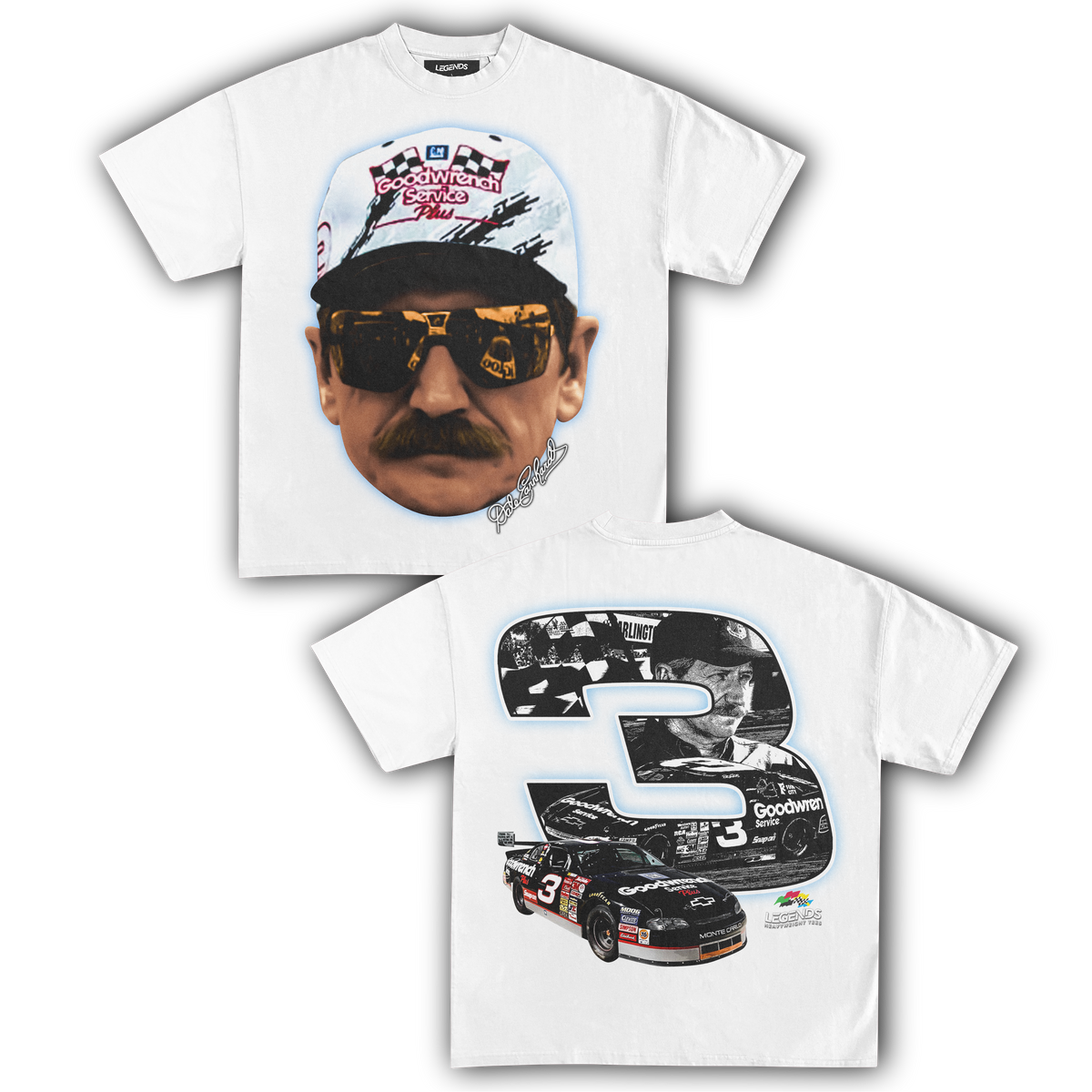 DALE EARNHARDT BIG 3 TEE (Double Sided)