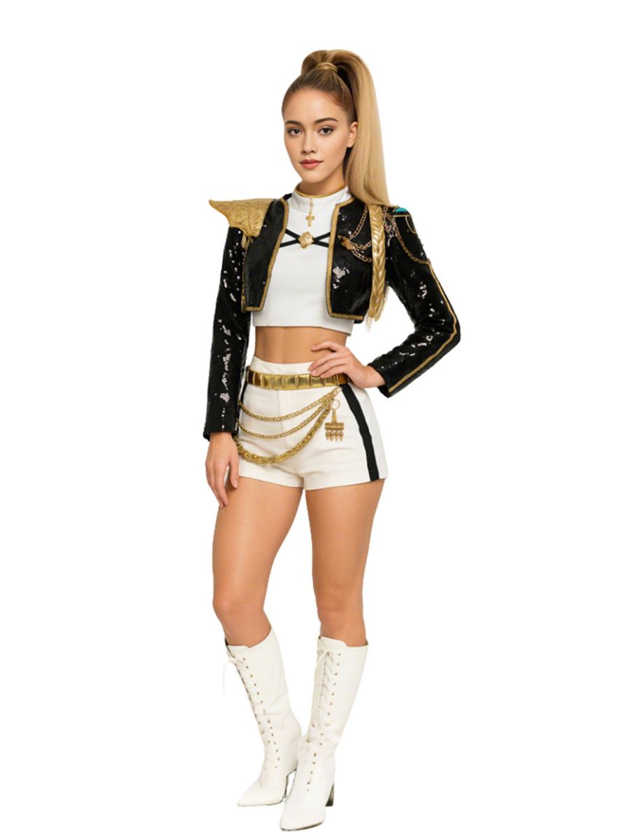 Korean Idol Inspired Colored Sequins Costume