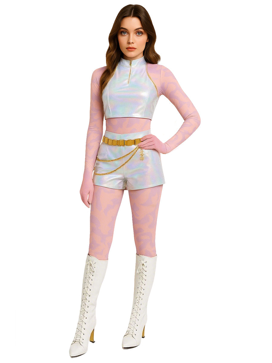 PU Leather POP Star White Costume