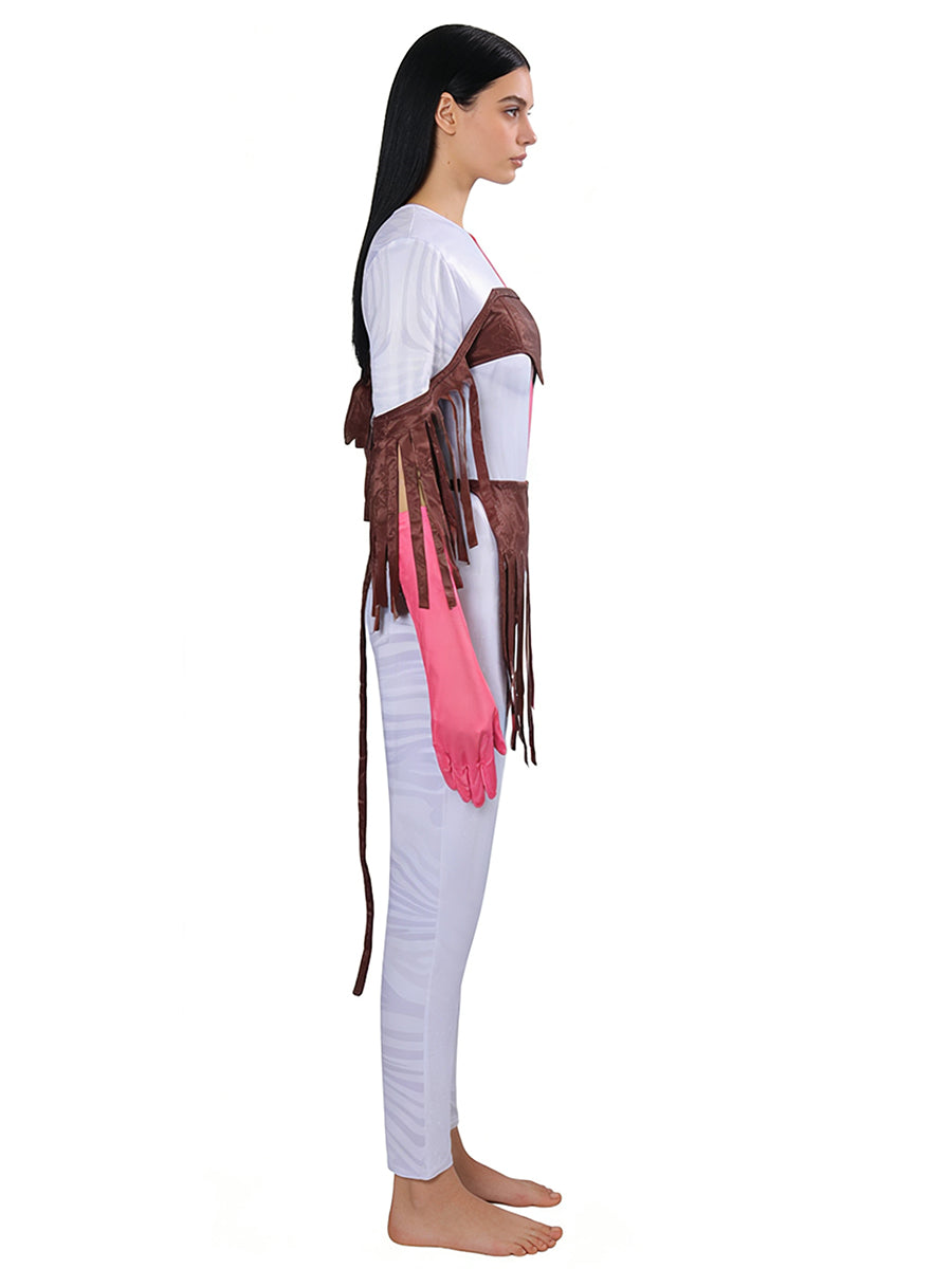 Fringed Tribal-Style Jumpsuit Costume