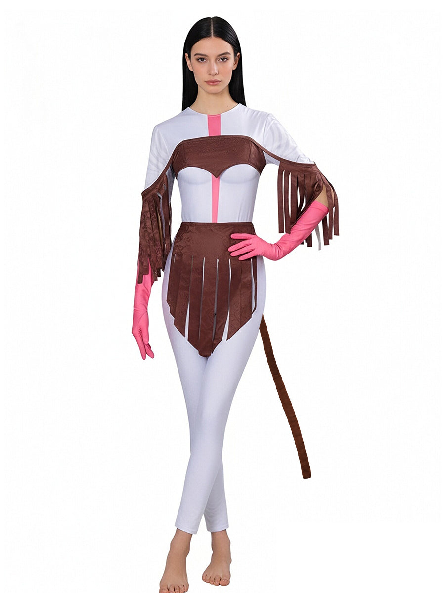 Fringed Tribal-Style Jumpsuit Costume