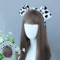 Cartoon Dog Ears Headband Fluffy Dalmatian Dog Ears Headwear Puppy Ears Costume Accessory