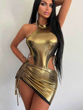 Metallic Bodysuit and Skirt Set - jonesjonas