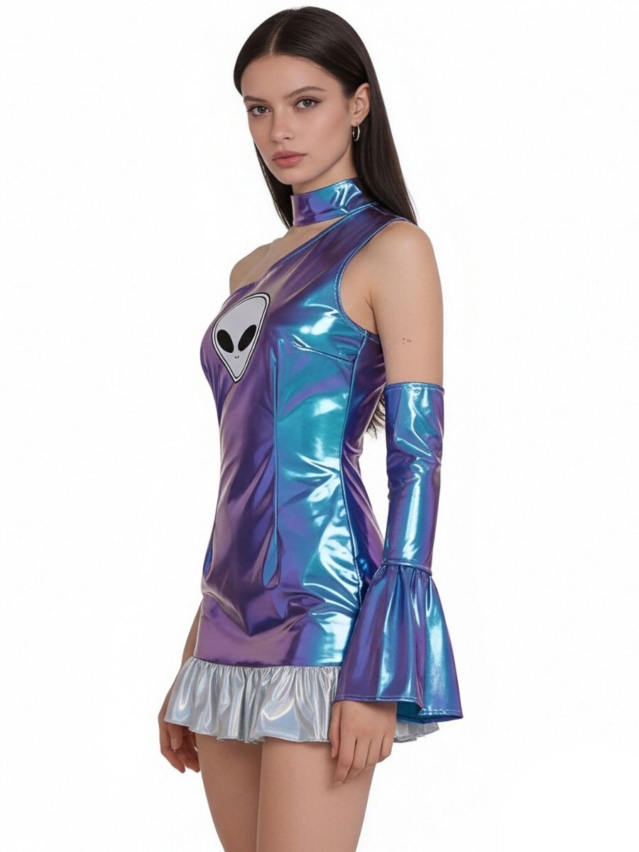 Metallic Space Girl Mini Dress - jonesjonas