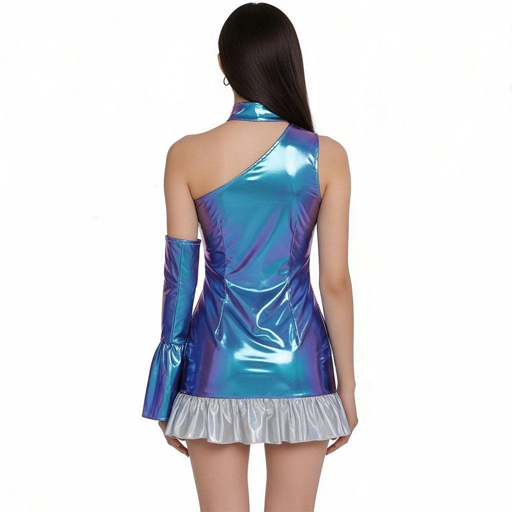 Metallic Space Girl Mini Dress - jonesjonas