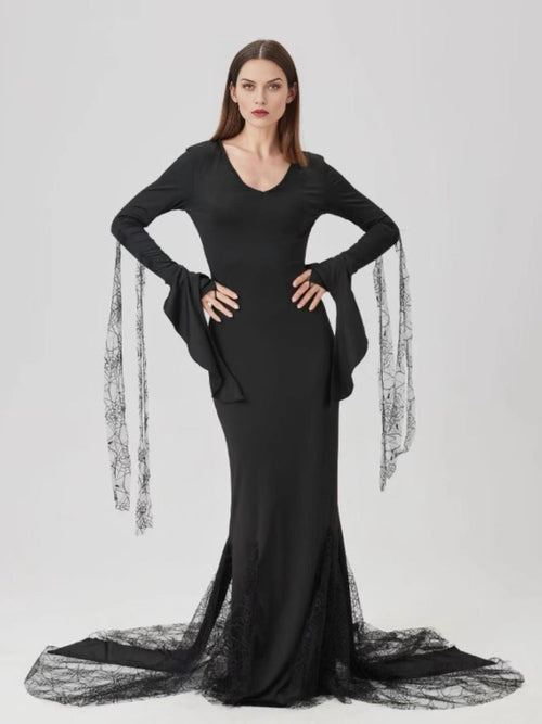 Black Witch Gothic Maxi Dress
