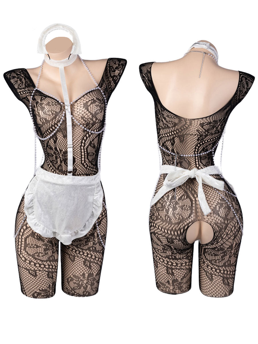 Open Crotch Maid Cosplay Lingerie