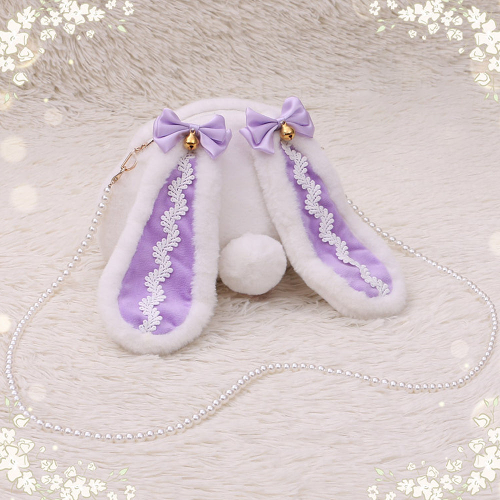 Plush Lolita Bunny Bag Crossbody Rabbit Handbag for Easter