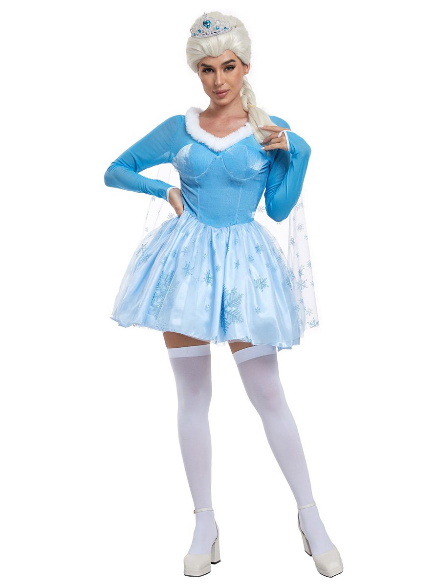 Velvet Princess Ice Blue Dress