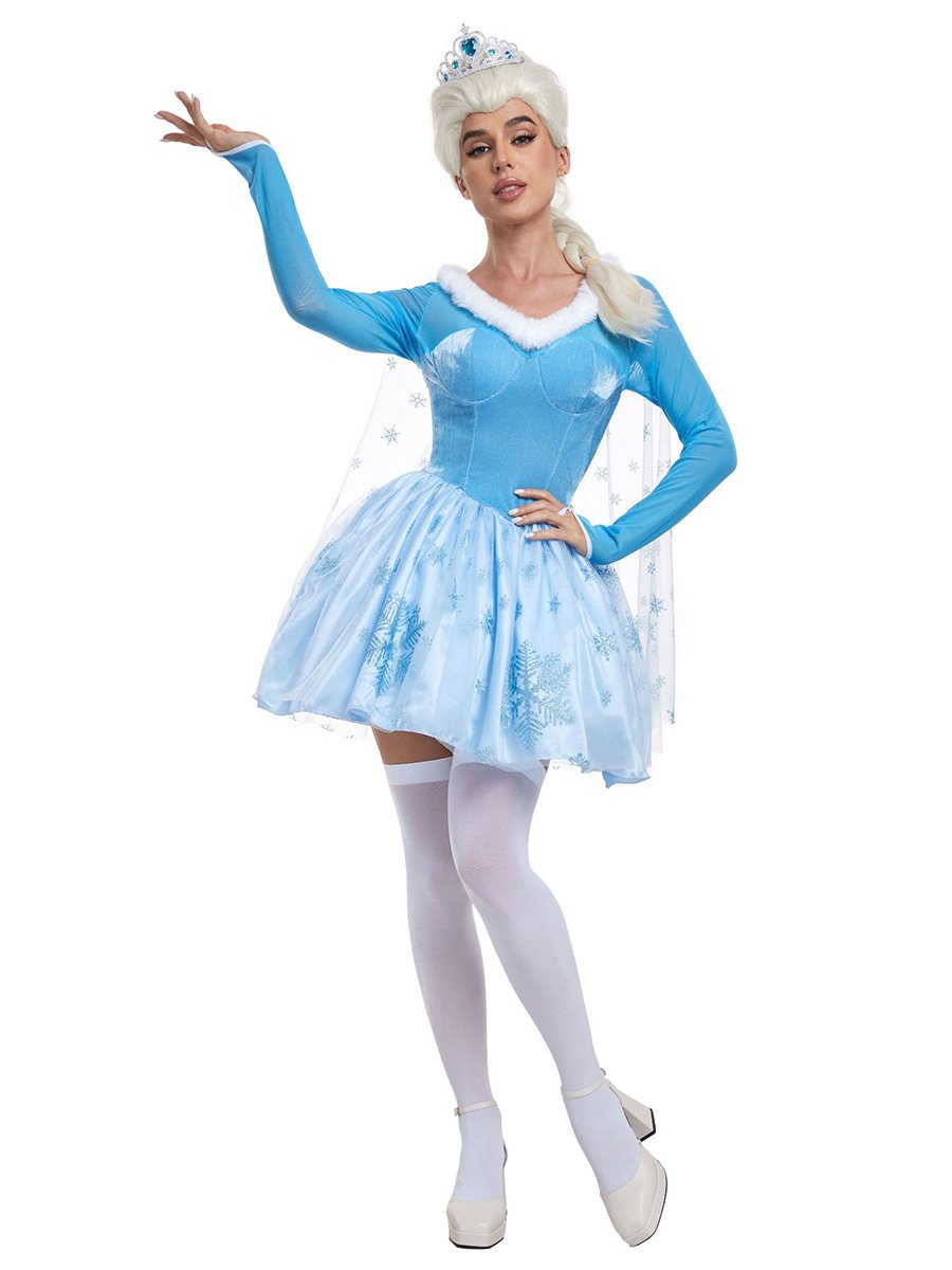Velvet Princess Ice Blue Dress