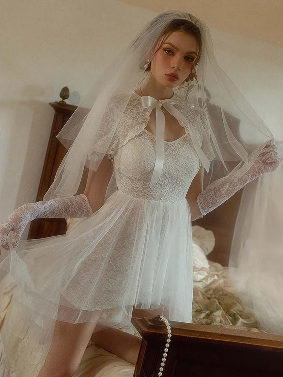 Delicate Lace Bridal Lingerie Dress