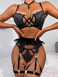 3-piece Caged Bra and Underwear Set