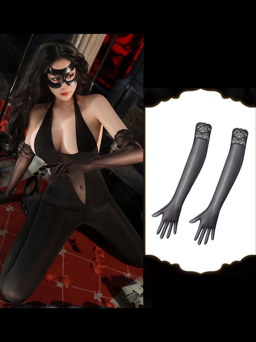 Sexy Wild Cat Crotchless Jumpsuit