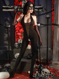 Sexy Wild Cat Crotchless Jumpsuit