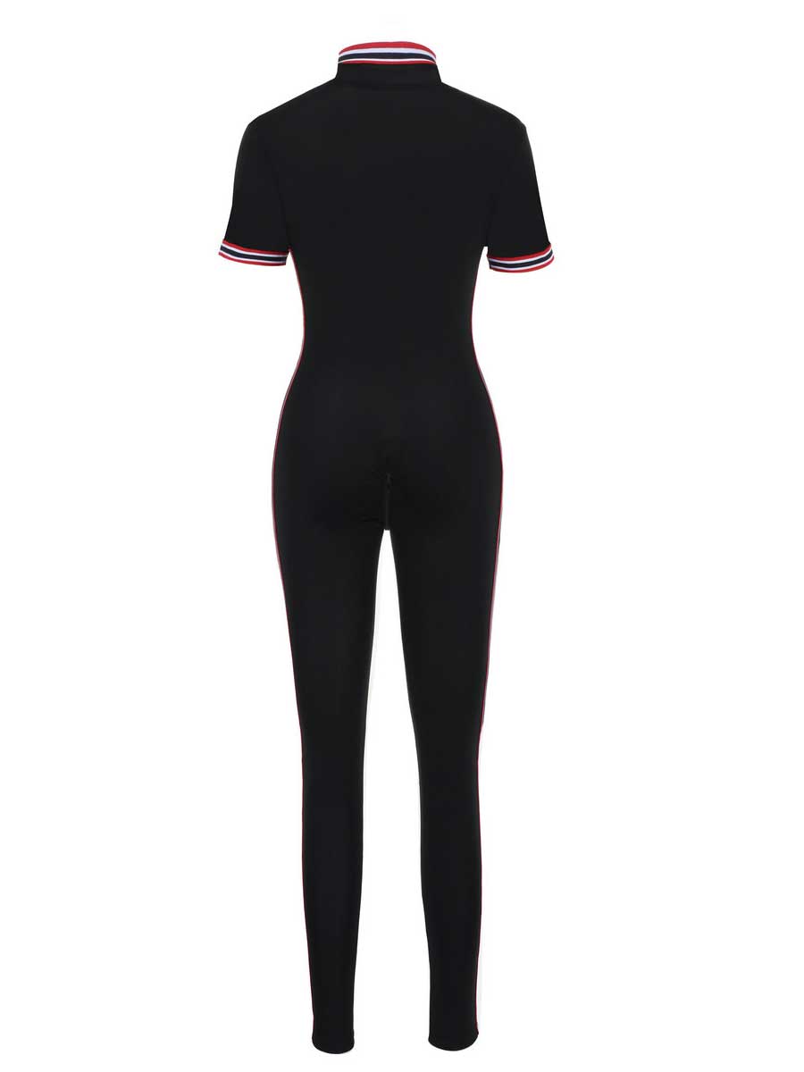 Sheer Zip Up Crotch Jumpsuit