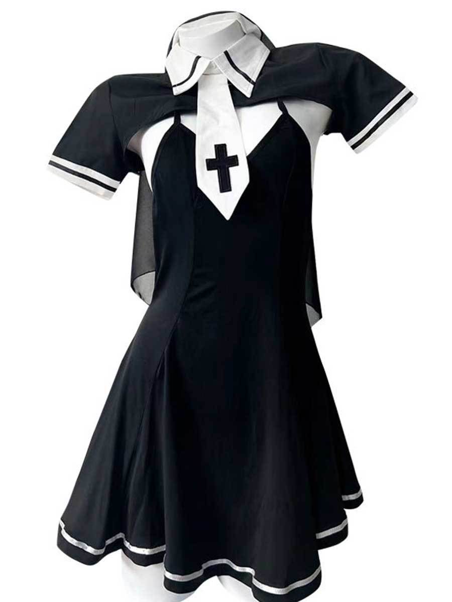 Cute Habit Nun Cosplay Lingerie Dress