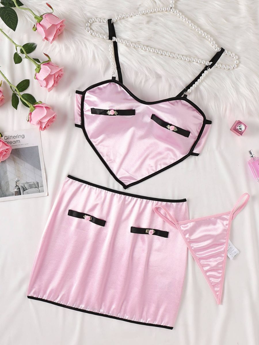 Pink Heart - Shaped Two - Piece Outfit - jonesjonas