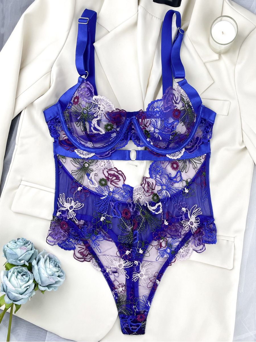Dream Garden Floral Embroidered Bodysuit