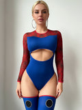 Spider Girl Cut Out Bodysuit Lingerie