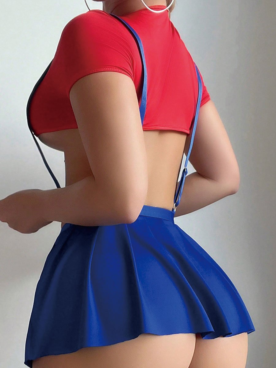 Game Bros Suspender Skirt Set
