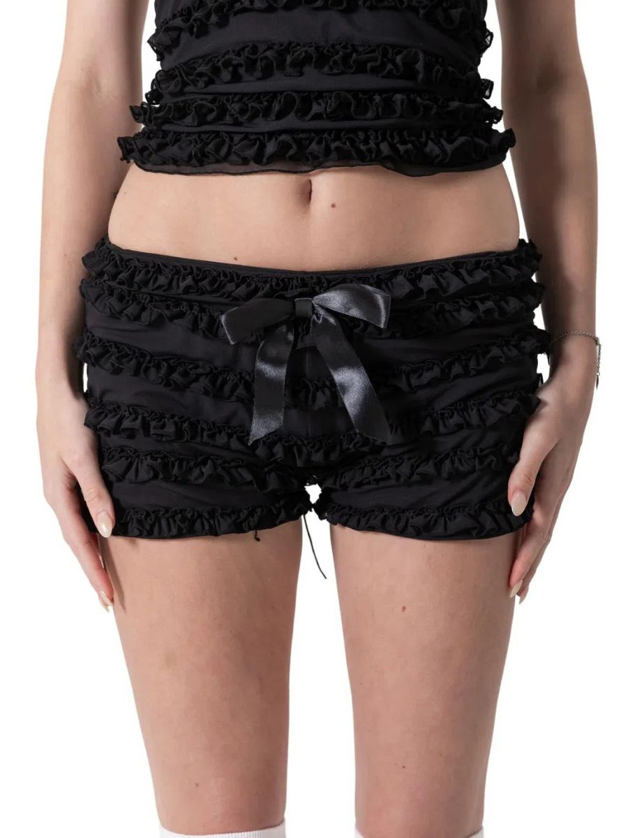 Two Piece Ruffled Girly Rave Outfit - jonesjonas