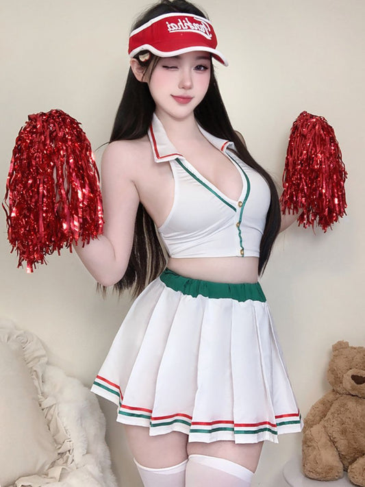 Preppy Sports Top and Pleated Skirt