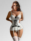 White Lace Bustier Set