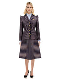 Brown Striped Witch Blazer and Dress Set